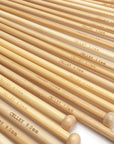 Single Point Bamboo Knitting Needles 14 Inch, 18 Pairs Wooden Knitting Needles for Beginners, US Size 0-15 (2.0-10.0Mm), Straight Wood Needles Prefect for Sweaters, Socks, Shawl, Gloves and Scarf