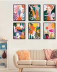 6 Pack Paint by Numbers for Adults - DIY Acrylic Painting Paint by Numbers Kits on Canvas without Frame, Simple Flower Oil Painting for Home Wall Decor 9.8X13.8Inch(25X35Cm)