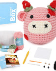 Crochet Kit for Beginners - Bee Crochet Kit, Learn to Crochet, All You Need In, Videos, Instructions, Soft Yarn, Birthday Gift for Adults