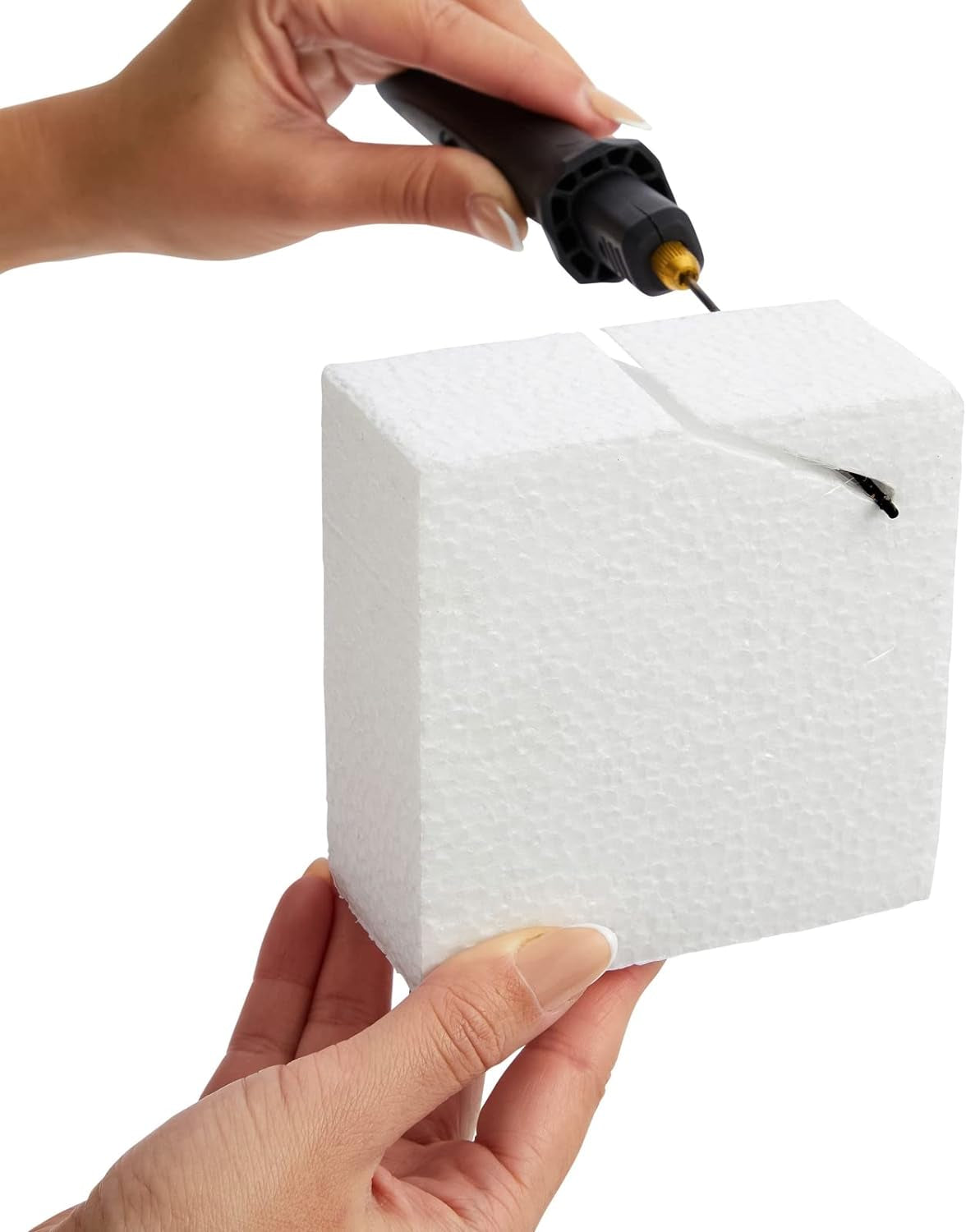 12 Pack Foam Blocks for Crafts, Polystyrene Brick Rectangles for Floral Arrangements, Art Supplies, Holiday Decor (4 X 4 X 2 In, White)