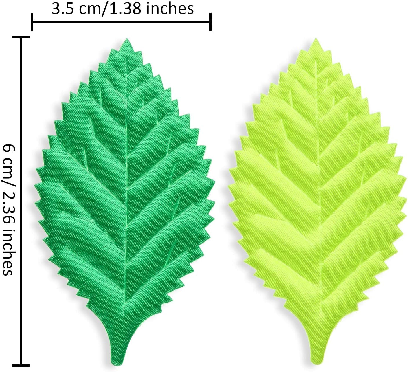 150 Pieces Fake Fabric Leaves Mixed Artificial Leaves for Scrapbook, Craft Project, Wedding, Party Decoration (Green Series)