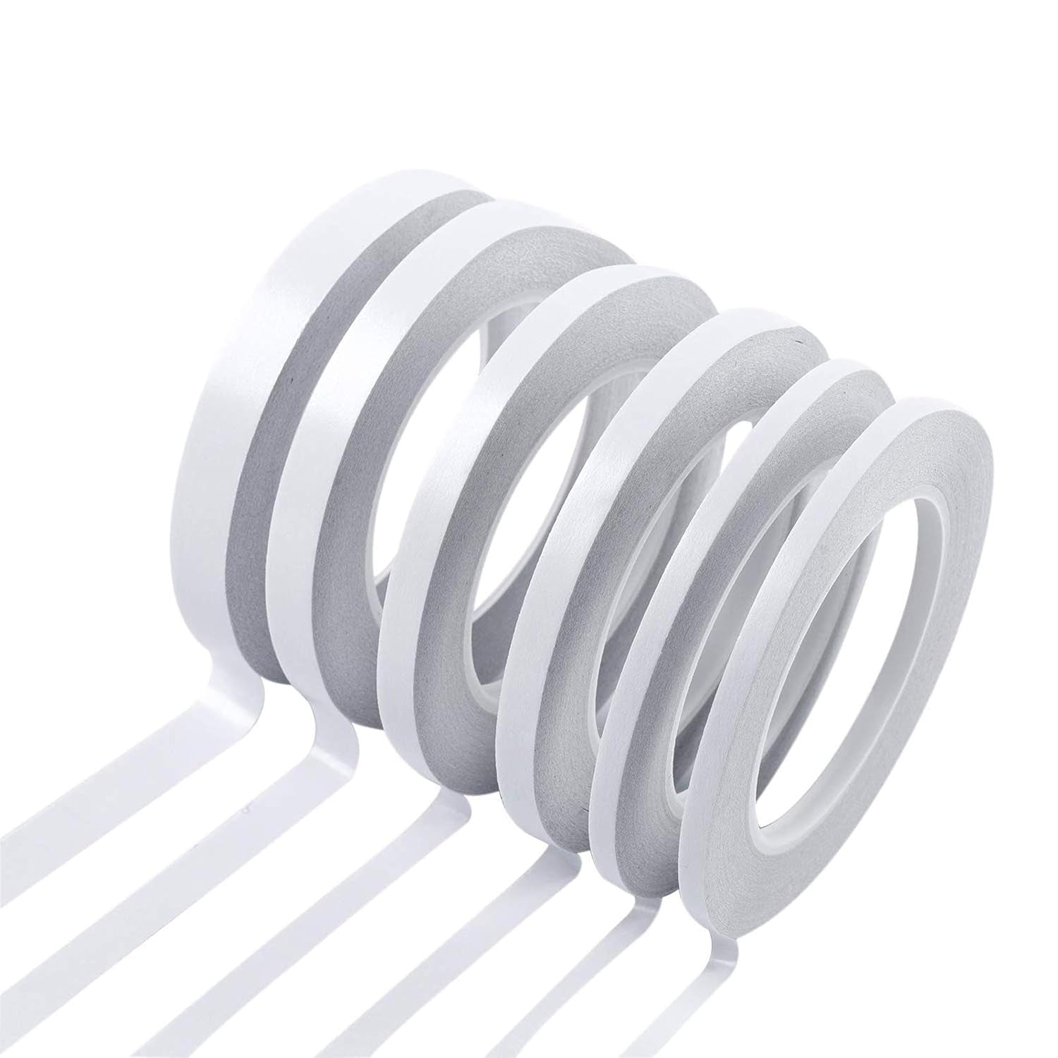 Double-Sided Tape for Arts, Crafts, Photography, Scrapbooking, Tear-By-Hand, Paper Backing (6 Rolls) (Width: 6Mm/ 9Mm/ 12Mm/ 15Mm)