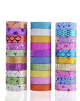 30 Rolls Washi Masking Tape Set,Decorative Craft Tape Collection for DIY and Gift Wrapping with Colorful Designs and Patterns
