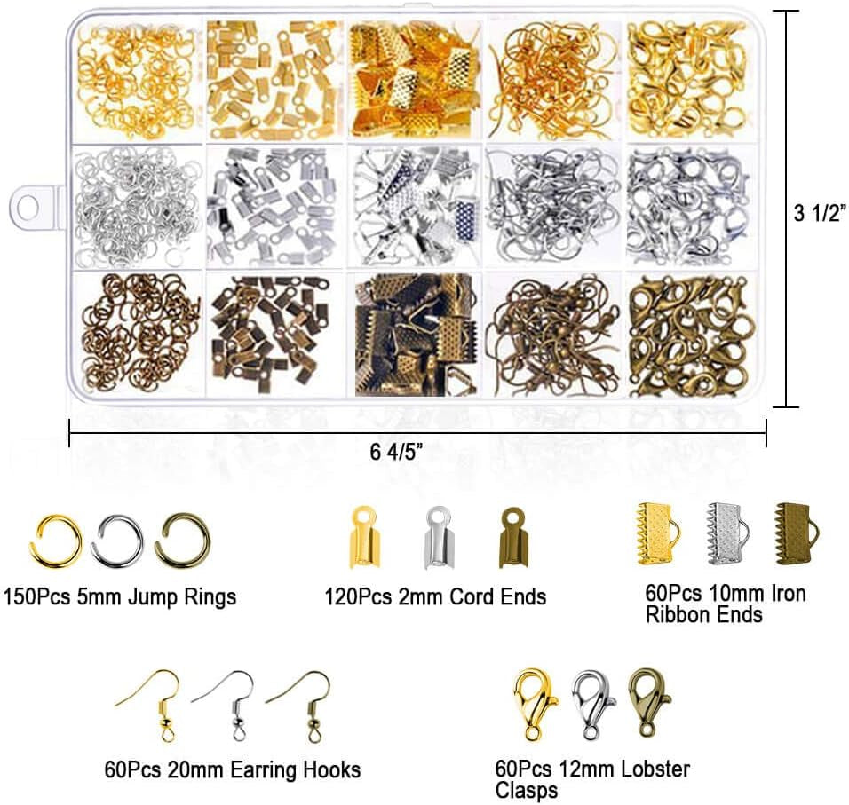 Jewelry Repair Kit with Jewelry Pliers, Jewelry Making Tools, Beading String and Jewelry Making Supplies for Jewelry Repair, Jewelry Making and Beading