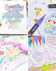 48 Outline Markers for Teen Girl Gifts Trendy Stuff, Glitter Markers Metallic Markers for Doodle Writing,Crafts for Girls 8-12