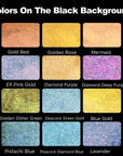 Metallic Watercolour Paints Handmade Glitter Shimmering Double Color Watercolour Solid Paint Include 12 Colors Water Colour in Portable Tin Box for Artists, Professionals