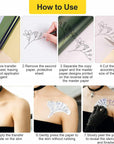 120 Sheets Tattoo Transfer Paper, Stencil Paper for Tattooing, 4 Layers Tattoo Transfer Paper for Tattoo Supplies, A4 Size