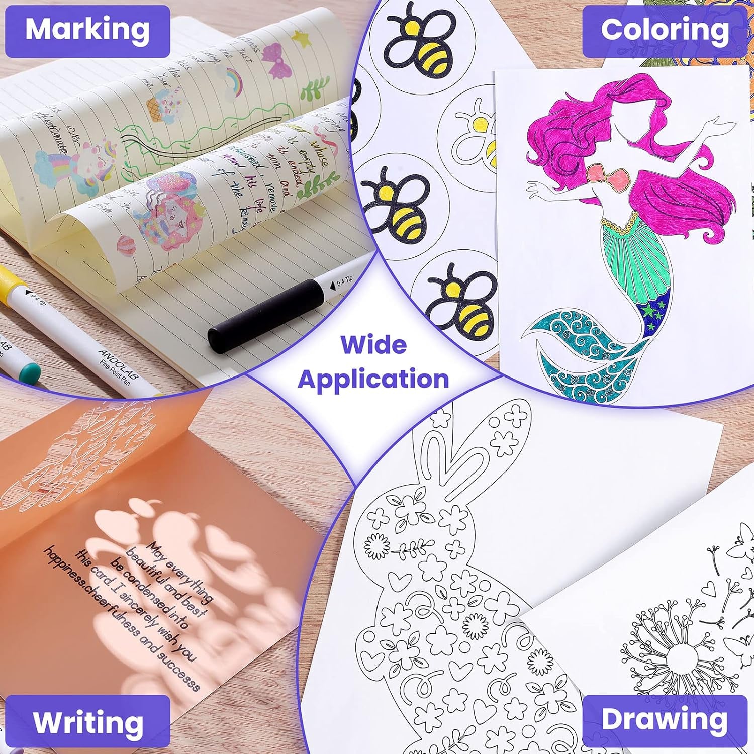 Fine Point Pens for Cricut Maker 3/Maker/Explore 3/Air 2/Air, 0.4 Tip Ultimate Fine Point Pens Set of 30 Pack Supplies Tools Accessories Writing Drawing Pen Compatible with Cricut Machine