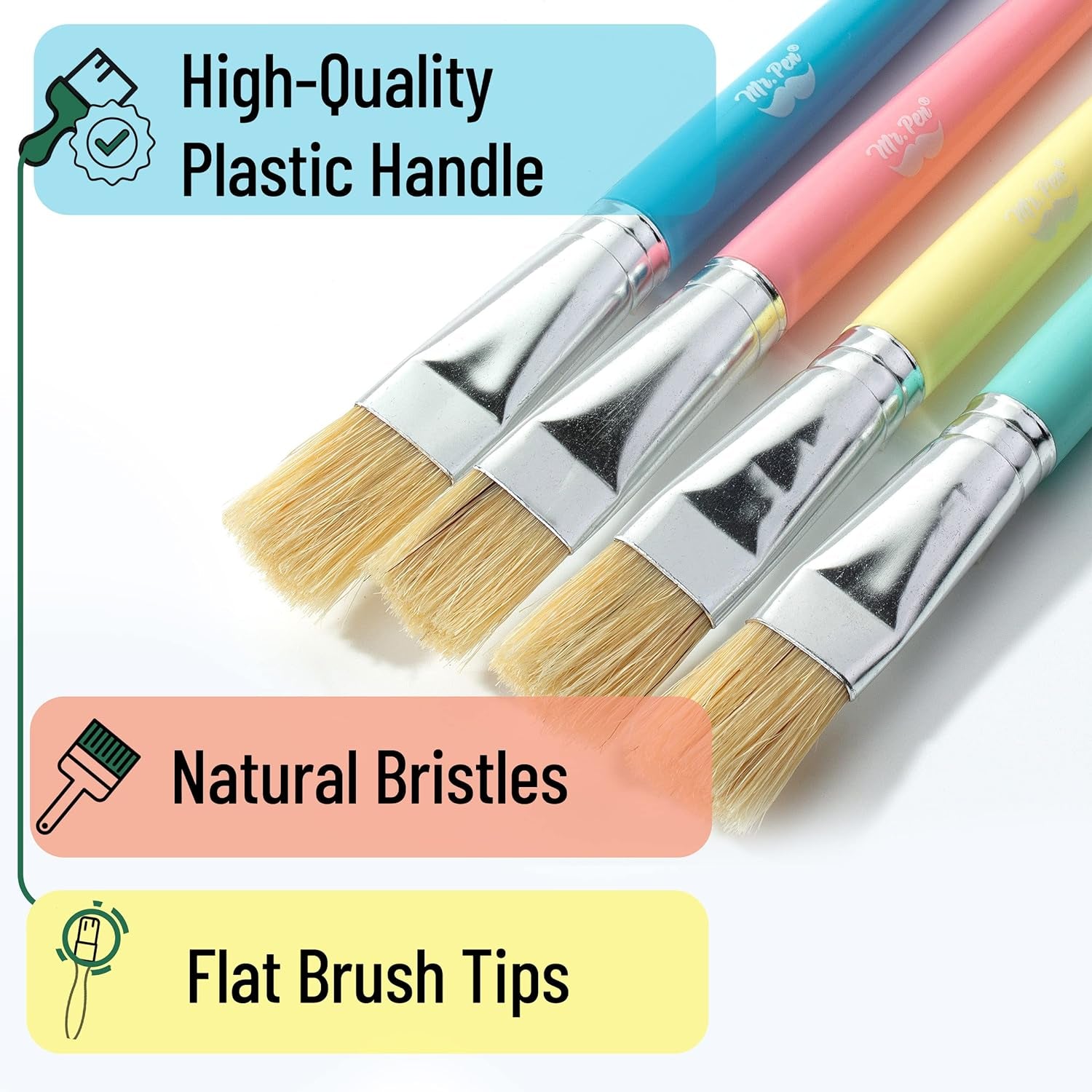 - No Spill Paint Cups with Pastel Colored Lids, 4 Pcs with 4 Paint Brushes, Paint Containers with Lids, Paint Cups with Lids for Kids, Paint Cups for Painting, Spill Proof Paint Cups for Kids