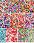 Fake Sprinkles Polymer Sprinkles Faux Sprinkles Resin Sprinkles Clay Sprinkles for Resin Fake Candy Sprinkles for Nail Art DIY Crafts Cake Phone Case(10 Colors-120G)