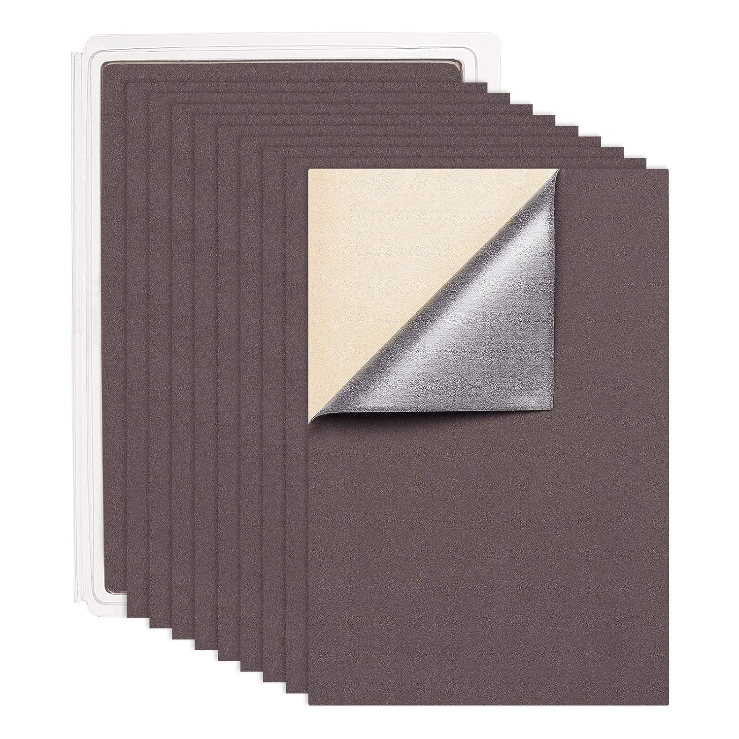 20PCS Velvet (Gray) Fabric Sticky Back Adhesive Back Sheets, A4 Sheet (7.8" X 11.6"), Self-Adhesive, Durable and Water Resistant, Multi-Purpose, Ideal for Art and Craft Making