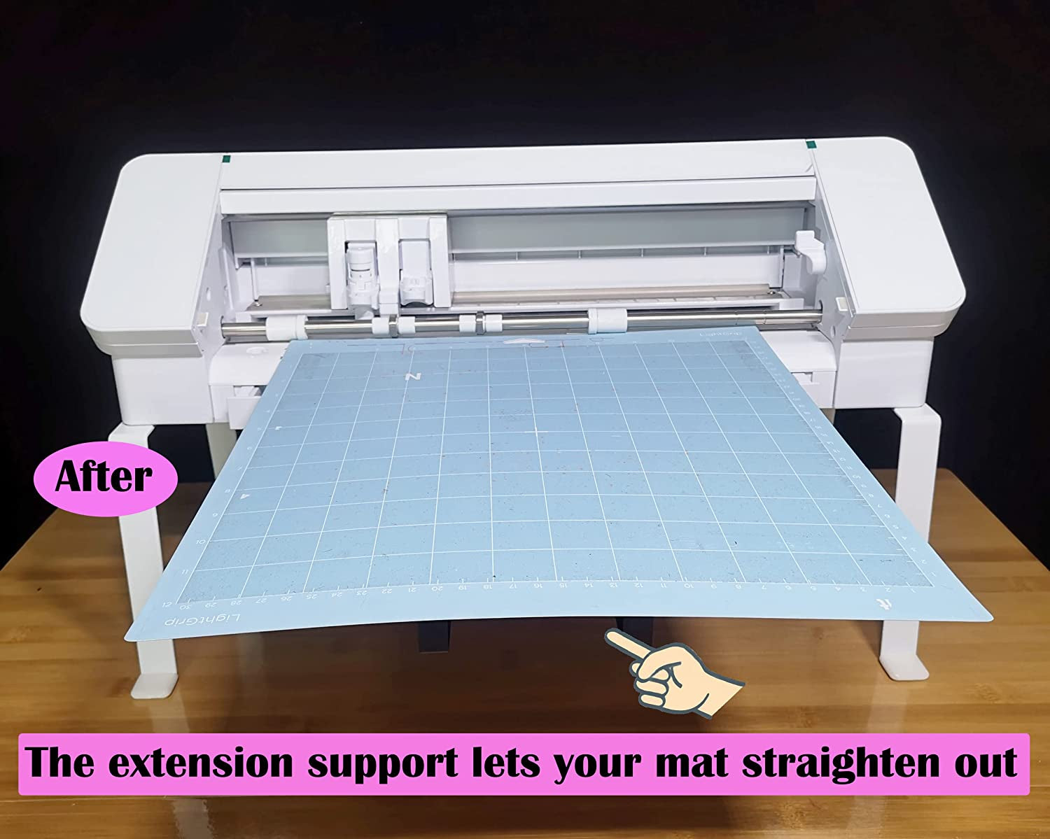 Extension Tray Compatible with Silhouette Cameo 4,Extender Tray Compatible with Silhouette Cameo 4 Cutting Mat,Cutting Mat Extender Support for Cameo 4 (Black)