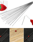 40 PCS Beading Needles, Seed Beads Needles Extra Fine Thin Beading Embroidery Needles Long Straight Beading Thread Needles for Bracelets Jewelry Making with Needle Threaders and Sewing Pin Cushion