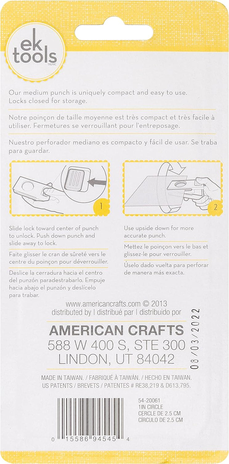 Circle Punch 1 Inch with Safety Lock, Create Perfect Circles for Handmade Cards, Scrapbooking, Gift Tags, Invitations, and Decoration