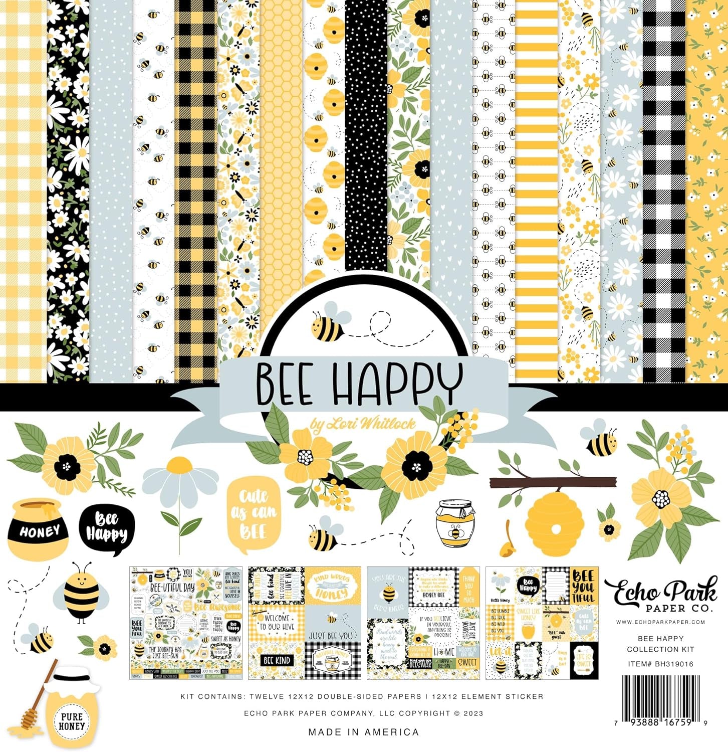 Bee Happy Echo Park Collection Kit 12"X12"