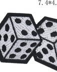 2Pcs Rock Cool Poker Fashion Clothing Patches Card Game Iron on Patches for Clothing Appliques on Backpack Shoes Decoration Embroidered Decal
