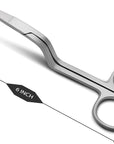6 Inch Double Curved Scissors – Professional Grade, Multi-Purpose Precision Scissors for Crafting, Embroidery, and Dog Grooming