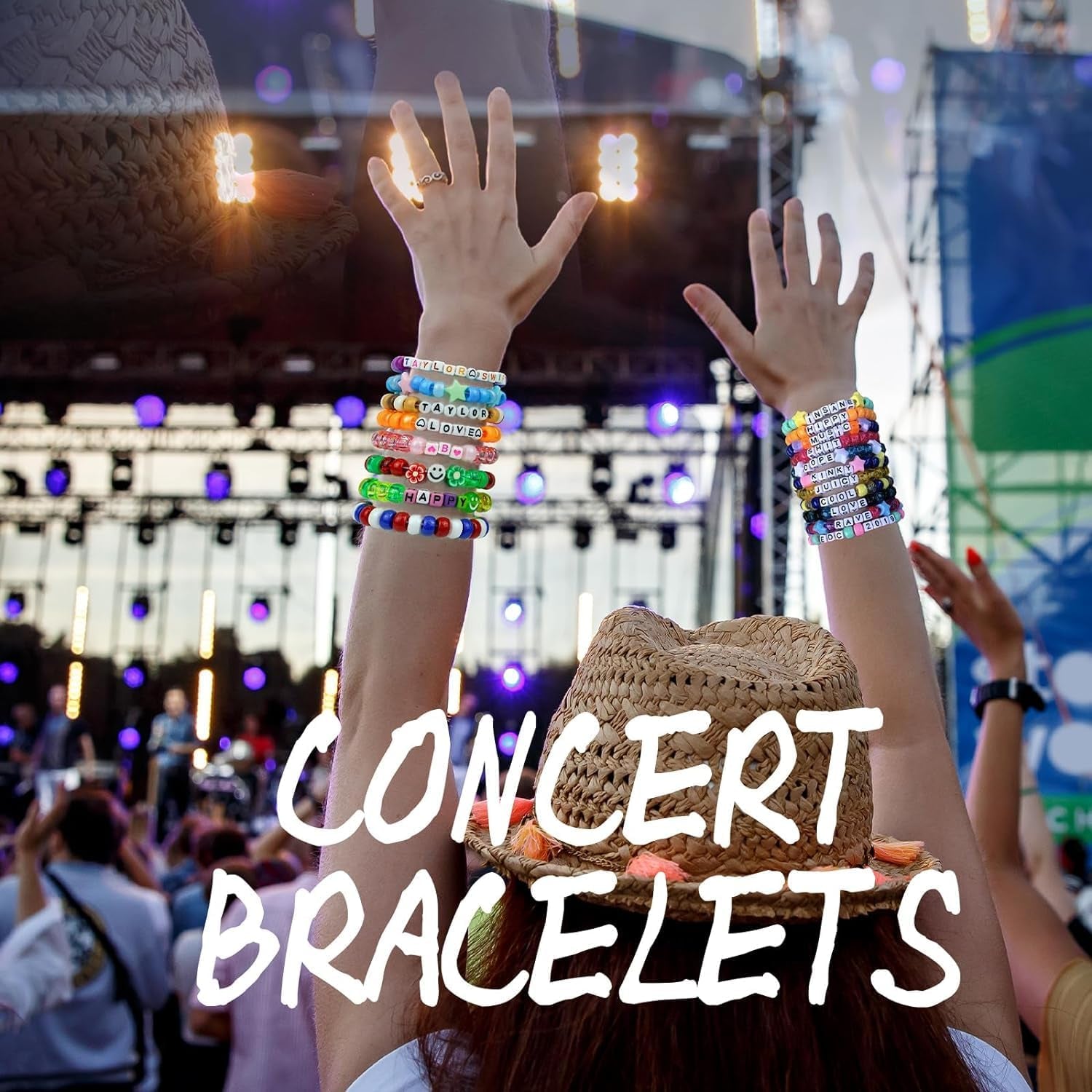 2400Pcs Pony Beads 72 Colors 9Mm Friendship Bracelets Making Kit, Rainbow Kandi Beads Bulk Letter Beads for Name Bracelets Jewelry Making Crafts with Elastic String