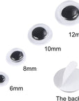 1000 Pcs Self Adhesive Googly Wiggle Eyes for DIY, Multi Colors and Sizes Craft Sticker Eyes