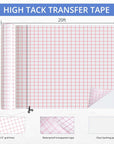 Transfer Tape for Vinyl -12" X 20 FT W/Red Alignment Grid Transfer Paper High Tack Vinyl Transfer Tape for Permanent Vinyl for Cricut Signs Stickers Decals Walls Doors & Windows