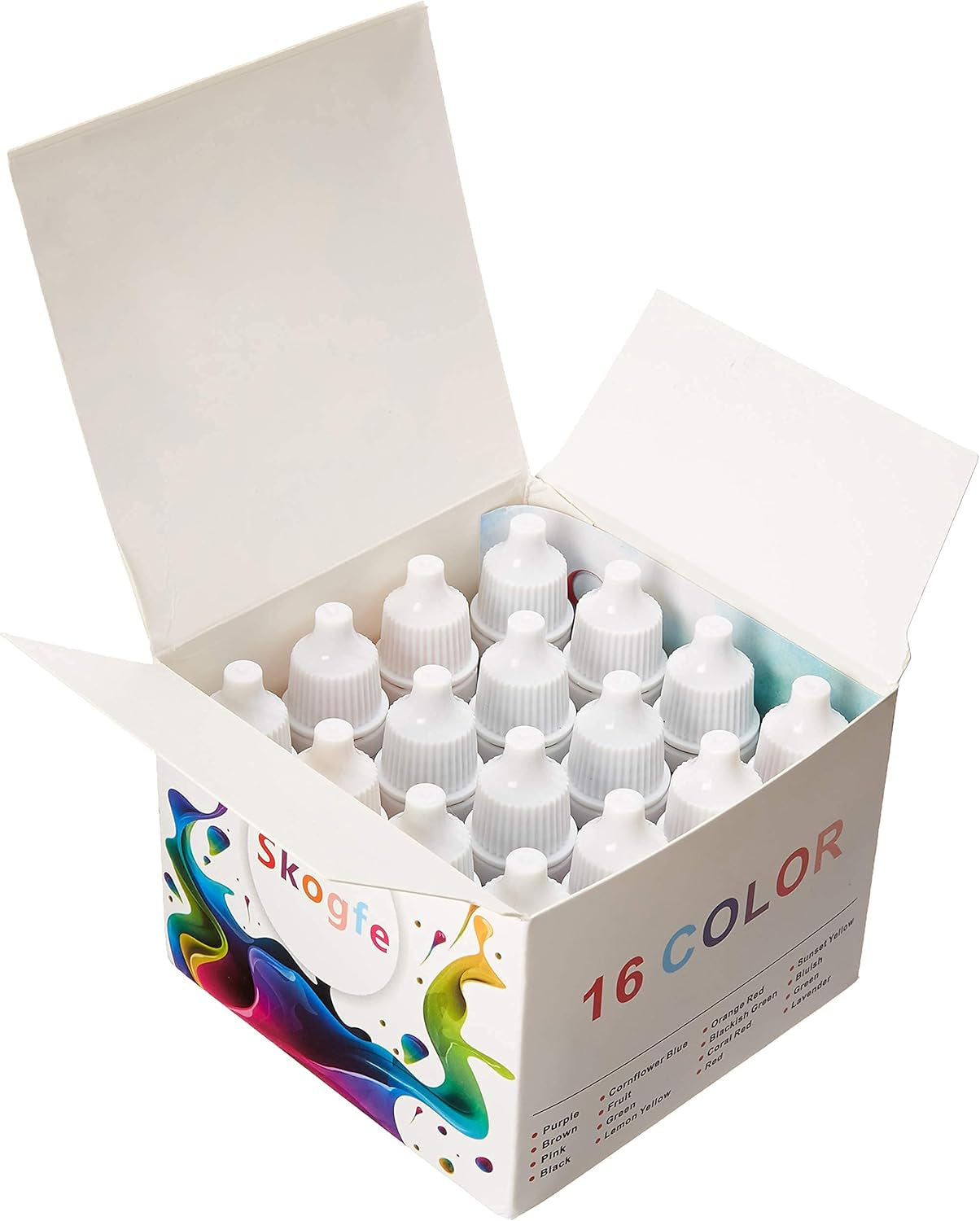 16 Colors Bath Bomb Soap Dye-16 Liquid Colors for Soap Coloring-Gluten Free for Crafting/Diy Slime-Clay-Bath Bomb-Bath Salt-Soap