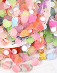 3D Clear Resin Stickers for Big Belly Cups Mugs, Removal without Trace Stickers, 100Pcs Mixed Shapes Resin Self Adhesive Art Stickers Decor for Handcraft/Diy/Photo Album/Hair Accessories/Phone Case/Laptop/Refrigerator