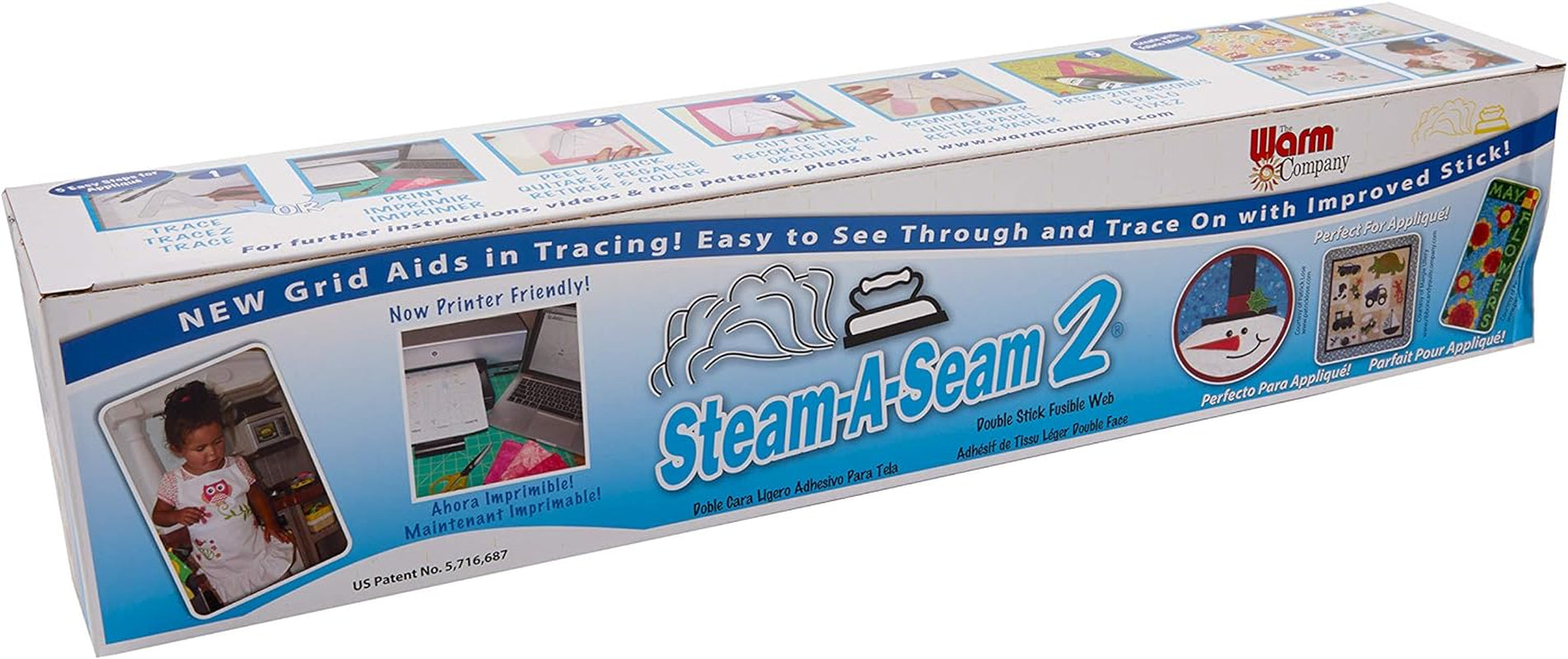 Steam a Seam 2 Fusible Web 24" Wide 3 Yard Roll Packed in Kraft Tube |