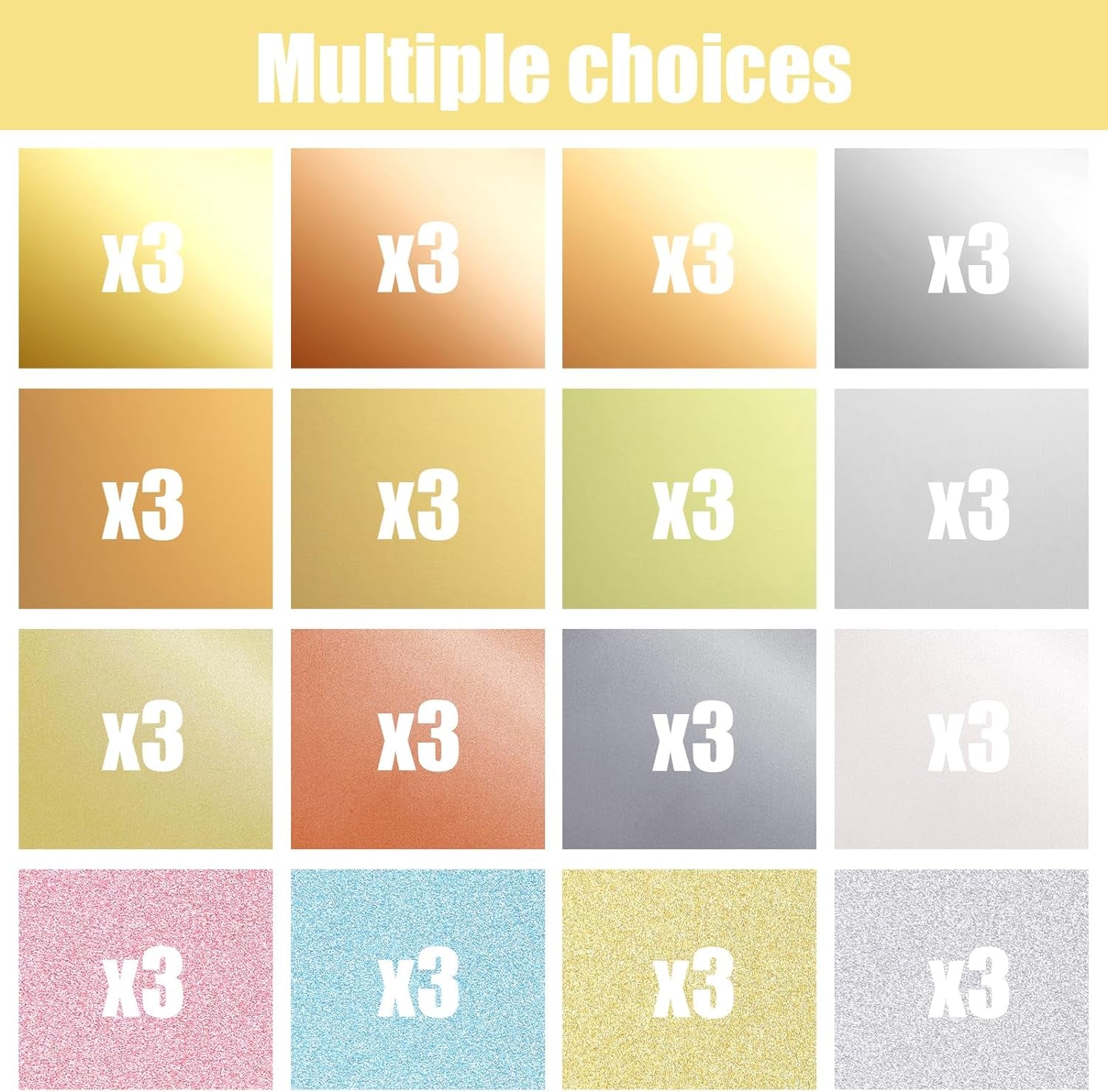 48 Sheets Glitter Cardstocks, 8.5 X 11 Inches Premium Sparkle Cardstock Paper Heavyduty Craft Paper for Scrapbook Making DIY Crafts, 92Lb/250Gsm