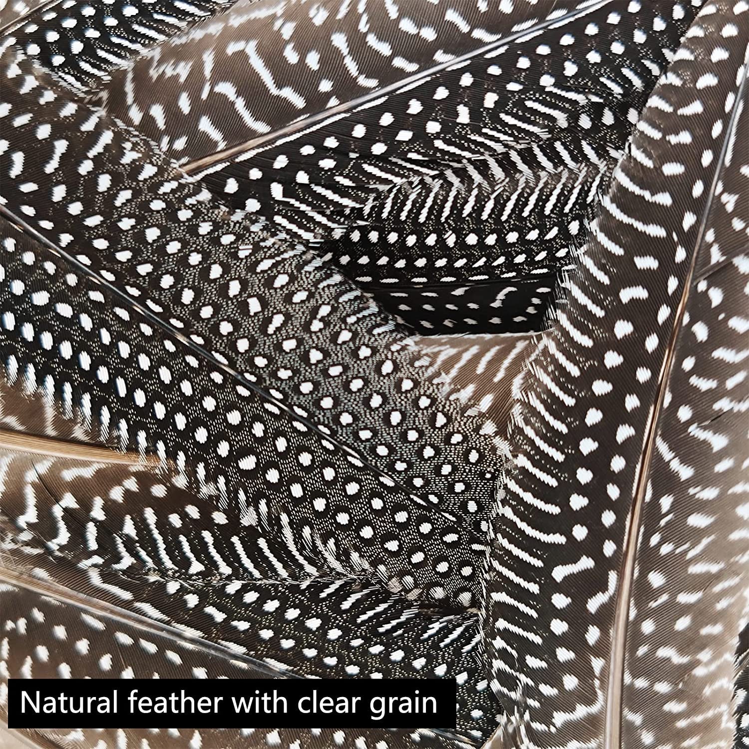 Natural Turkey Spotted Feathers, 30Pcs Pheasant Feathers for Crafts DIY Hat Floral Arrangements Wing Quill Wedding Home Party Decorations 6-8 Inch(3 Styles)