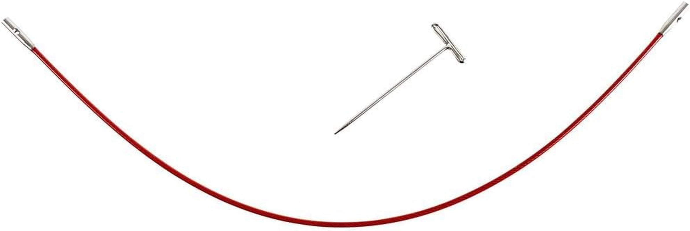8-Inch Twist Lace Interchangeable Cables, Small, Red (7508-S)
