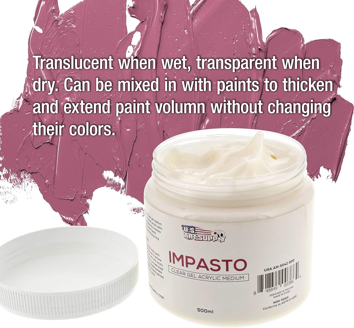 Impasto Clear Gel Acrylic Medium, 500Ml Tub