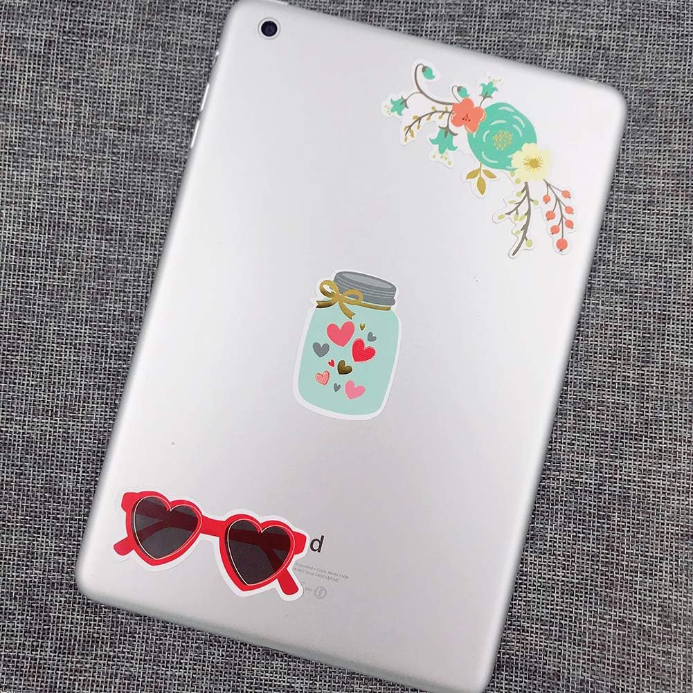 120Pcs Scrapbook Stickers Cardstock Stickers Love Stickers Decorative Masking Stickers for Personalize Laptop Scrapbook Daily Planner and Crafts