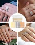 65Pcs Invisible Ring Size Adjuster Set, Jewelry Adjusters Spring Ring Sizer Guard Spiral Ring Tightener Fit Wide Rings Invisible Ring Sizer Adjuster for Loose Rings Golden Silver