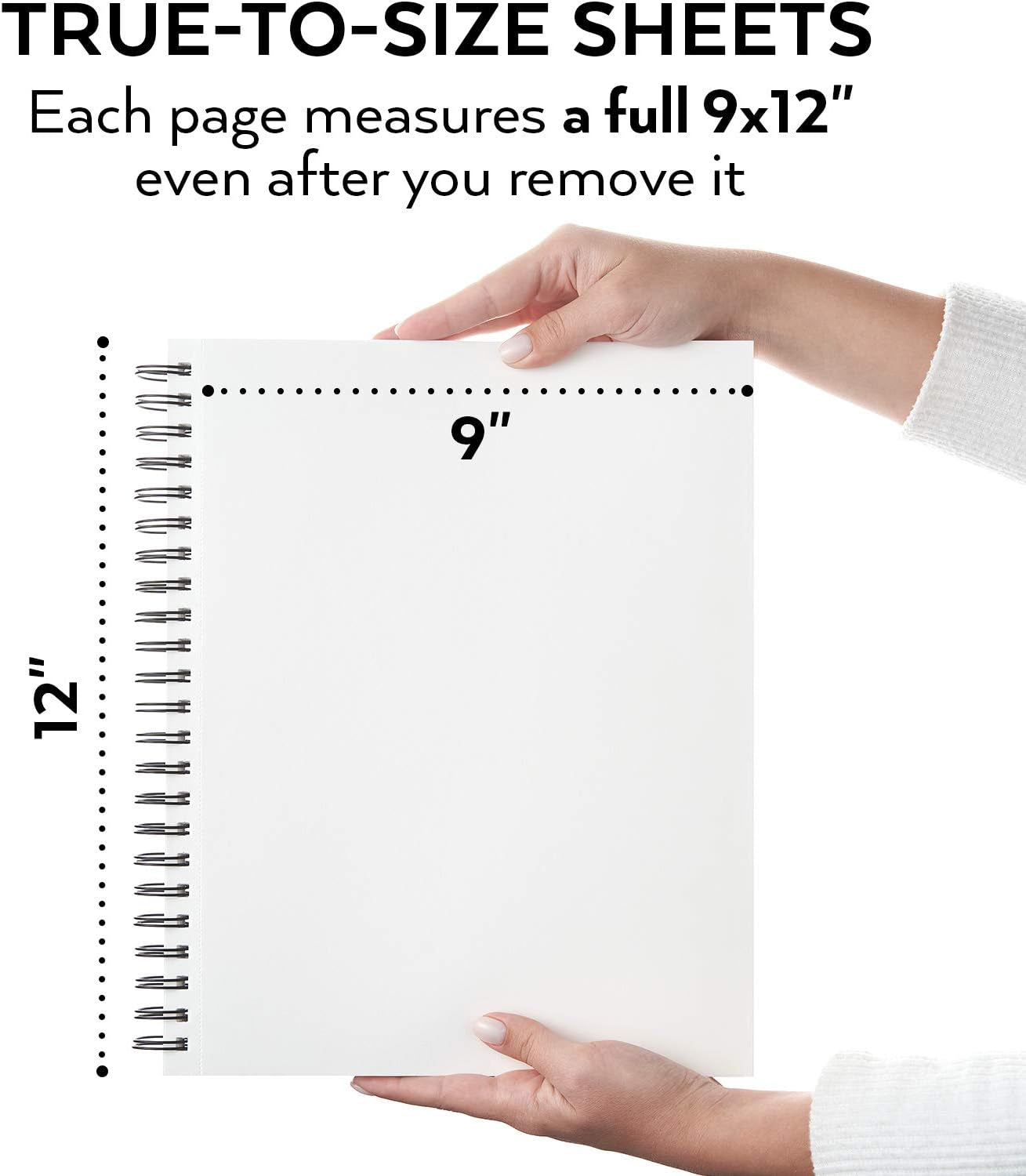 Sketch Book 2-Pack, 9X12 Inches, 200 Sheets, 100 Sheets Each Drawing Book, 68 Lb, 100Gsm Paper, Spiral Bound Artist Sketch Pad, Durable Acid Free Drawing Pad, for Adults and Teens, Bright White