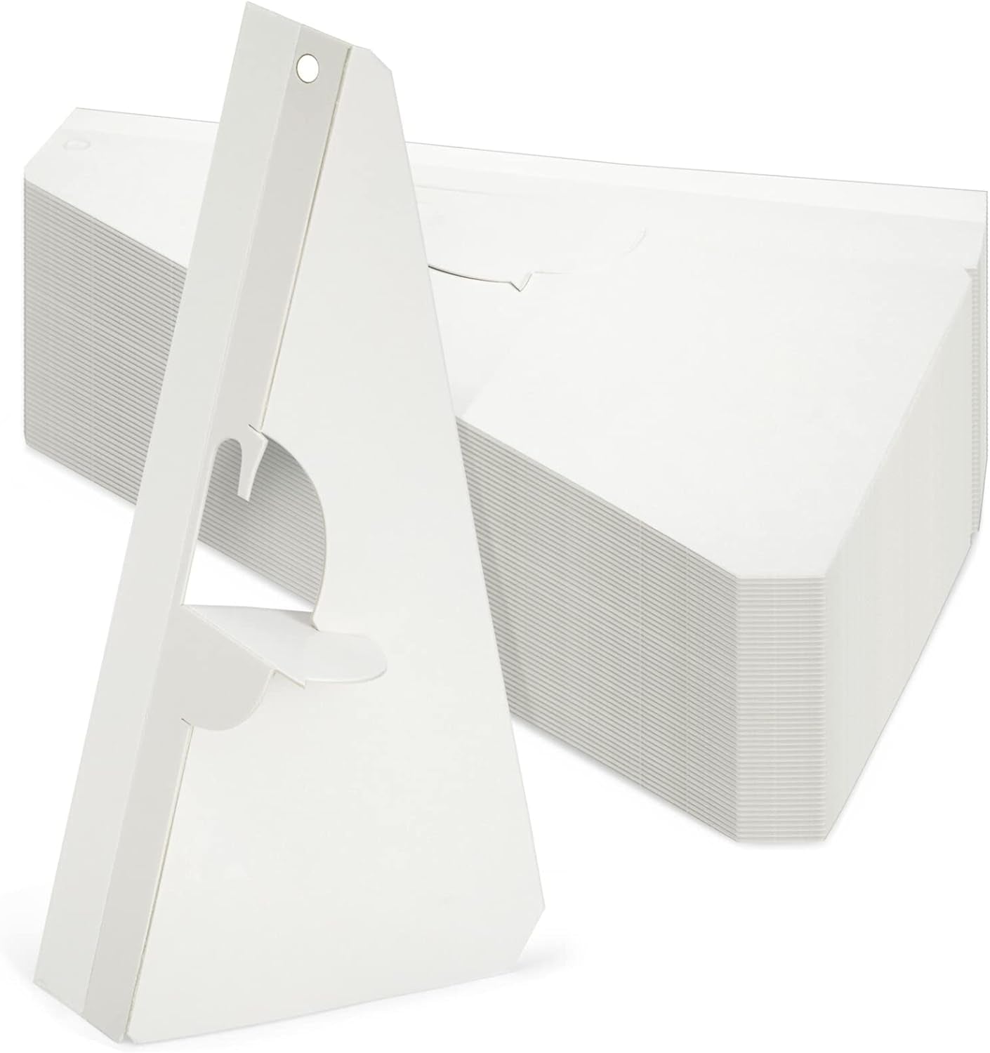 50 Pack Self Stick 9 Inch Cardboard Easel Backs, Picture Frame and Art Stand for Painting, Photos, Artwork, Crafts (White)