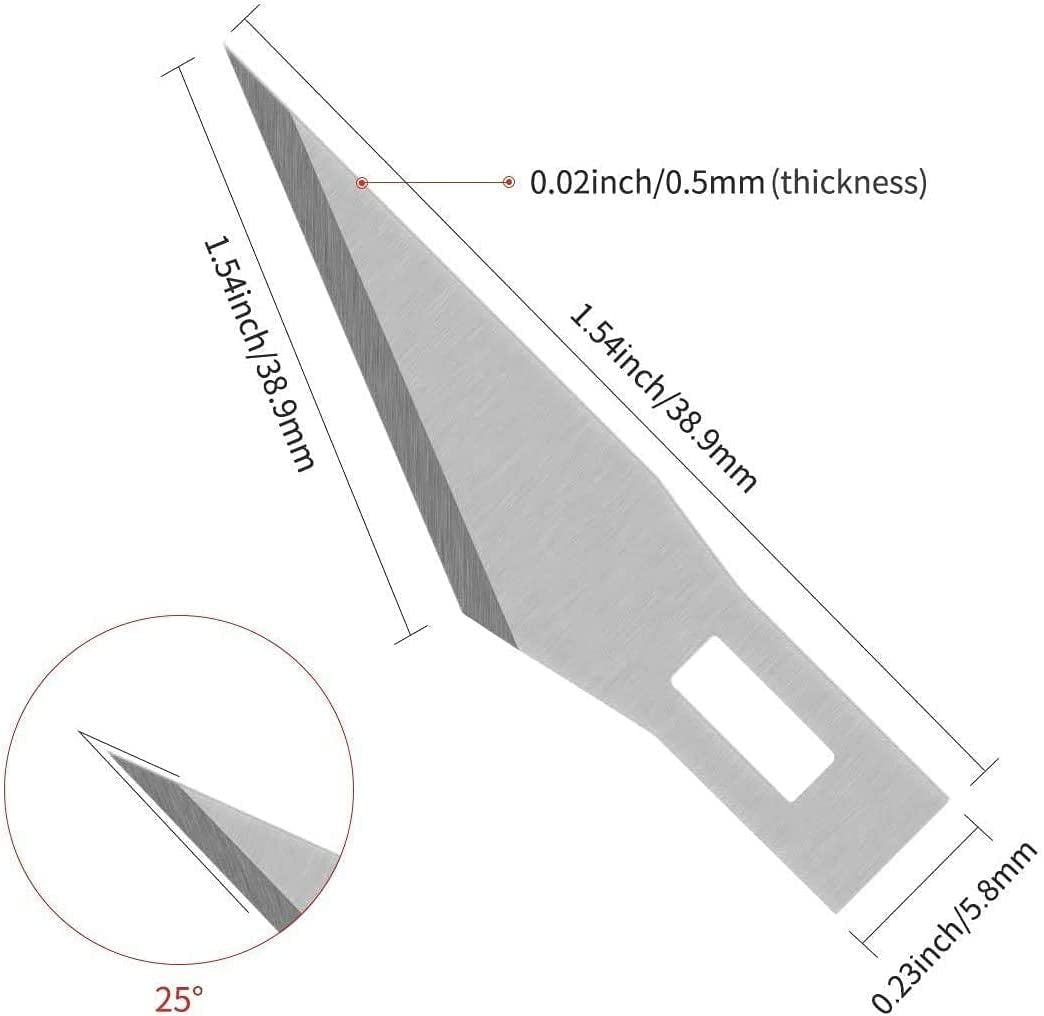 300 PCS Exacto Knife Blades 11, High Carbon Steel Exacto Blades, Craft Knife Blades, 11 Exacto Knife Refill Blades with Storage Case for Scrapbooking, Stencil, Exacto Replacement Blades