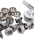 150 PCS Canvas Snap Kit Tool, Metal Screws Snaps Marine Grade 3/8" Socket Stainless Steel Boat Canvas Snaps with 2 PCS Setting Tool for Boat Cover Furniture (150 PCS)