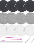 12 Pieces 66 Inches XL Lengthened Drawstring Cords Replacement Drawstrings with 4 Pieces Easy Threaders for Sweatpants Shorts Pants Jackets Coats