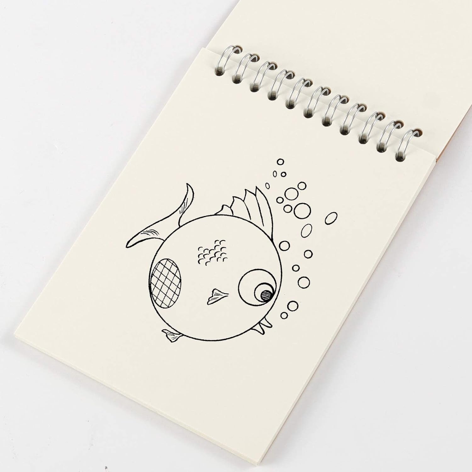 20 PCS A6 Size Top Spiral Bound Sketch Notebooks, Blank Kraft Brown Cardboard Cover Sketch Pad for Animation, Sketching, Drawing, Doodling and Journaling, 60 Sheets for Each Pad