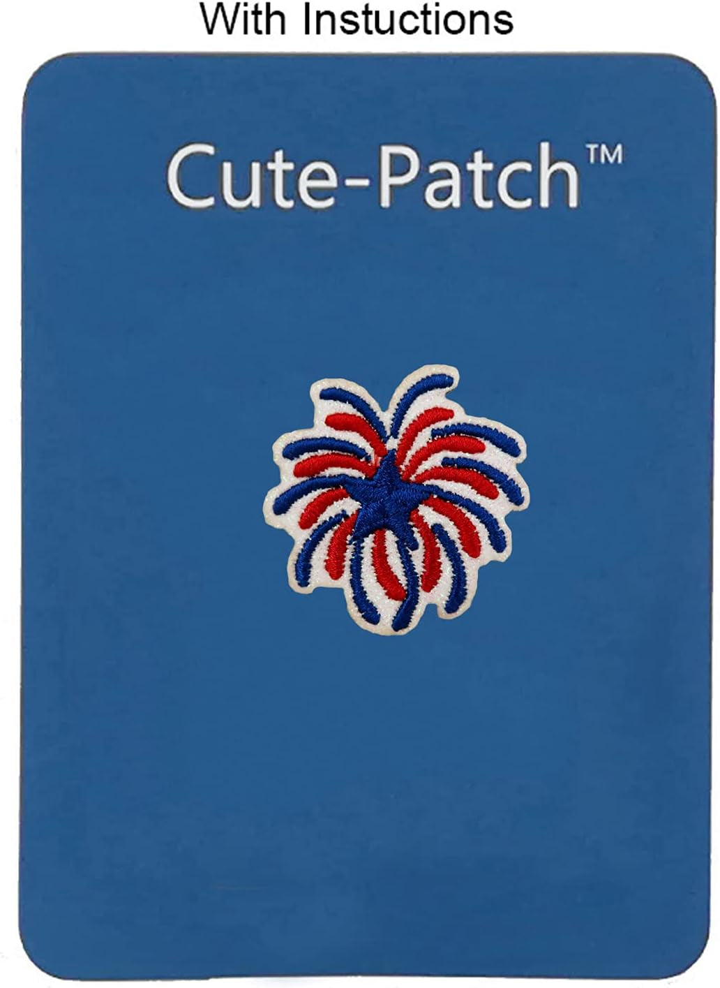 Patriotic US Flag Fireworks Embroidered Iron on Patch