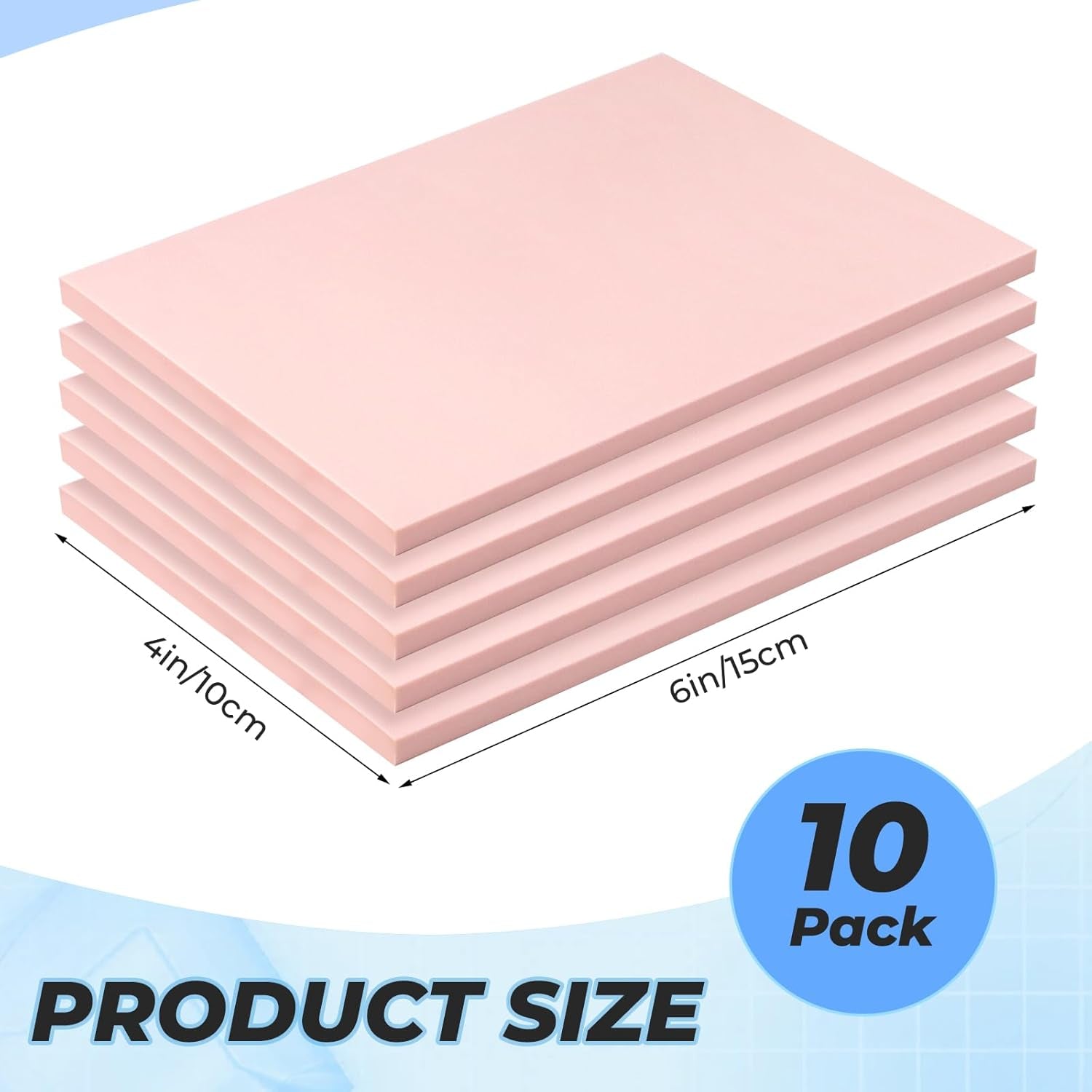 10 Pack 4" X 6" Pink Rubber Linoleum Blocks Rubber Carving Blocks Stamp Making Kits for Printmaking, Stamp Soft Rubber Crafts