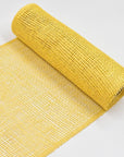 4 Rolls Poly Burlap Deco Mesh 10 Inches Kit for DIY Front Door Sunflower Wreath Zip Ties Chenille Stems Included (Yellow-Green-Burlap)
