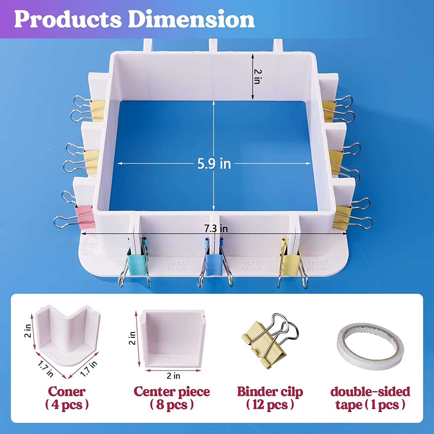 Adjustable Mold Housing for Silicone Molds Making, Silicone Mold for Resin Mold Making Silicone Rubber, Plastic Housing Frame for DIY Resin Molds, Candle Molds, Soap Molds Making