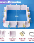 Adjustable Mold Housing for Silicone Molds Making, Silicone Mold for Resin Mold Making Silicone Rubber, Plastic Housing Frame for DIY Resin Molds, Candle Molds, Soap Molds Making