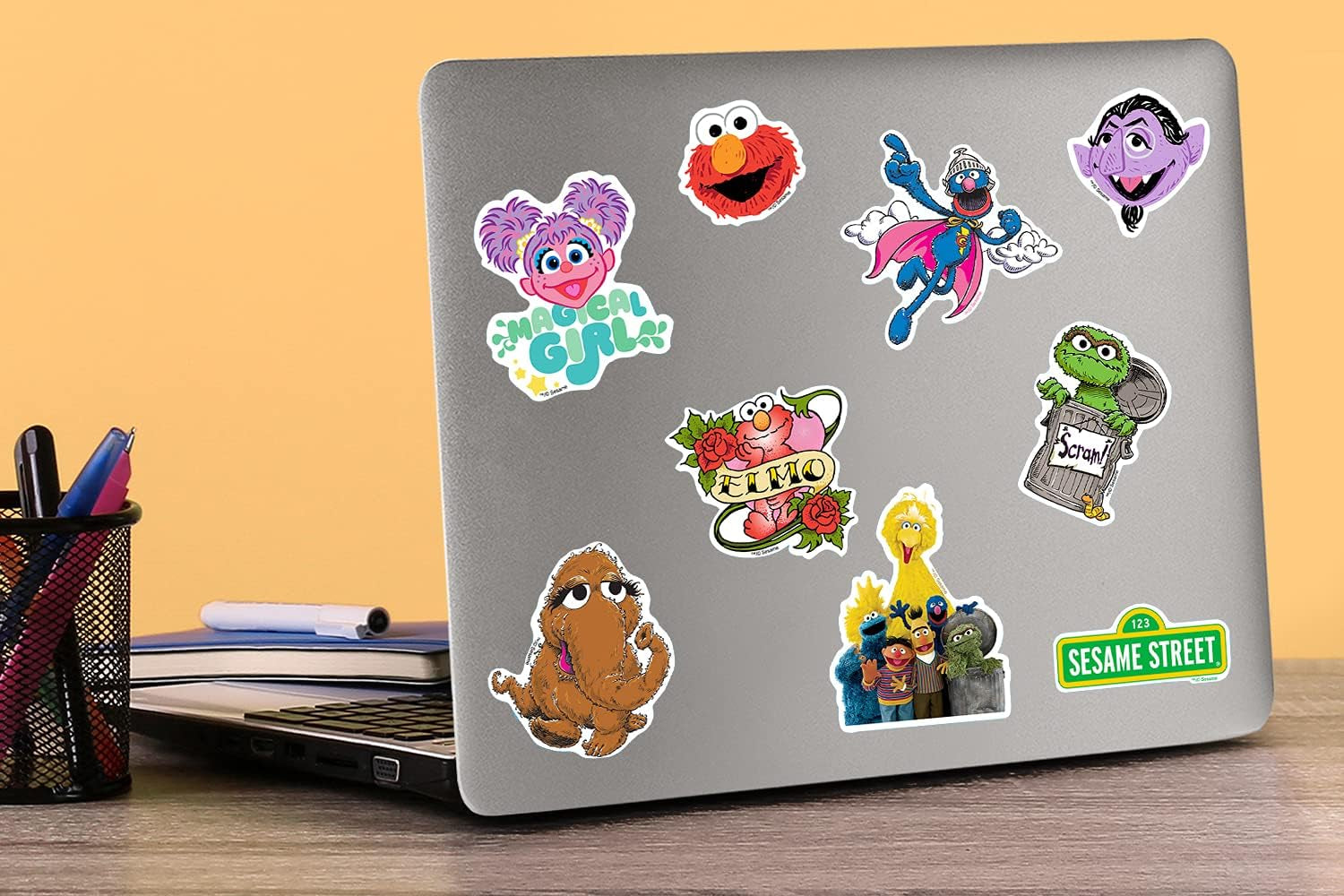 Sesame Street Sticker Pack Die Cut Vinyl Large Deluxe Stickers Variety Pack - Laptop, Water Bottle, Scrapbooking, Tablet, Skateboard, Indoor/Outdoor - Set of 50