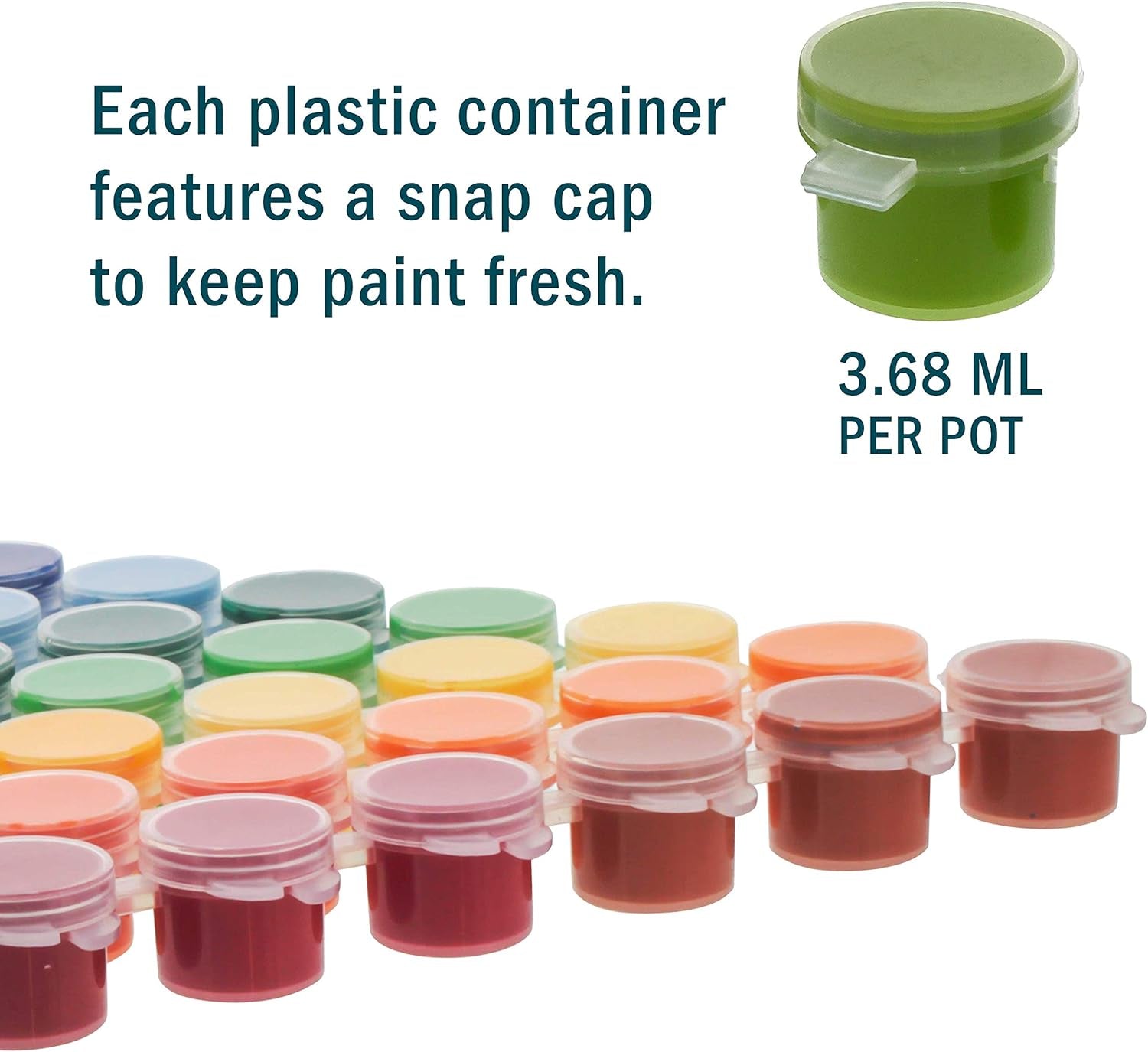 Professional 80 Color Set of Acrylic Paint Jar Set - 3.68Ml Jars - Rich Vivid Colors for Artists, Students, Beginners - Canvas Portrait Paintings