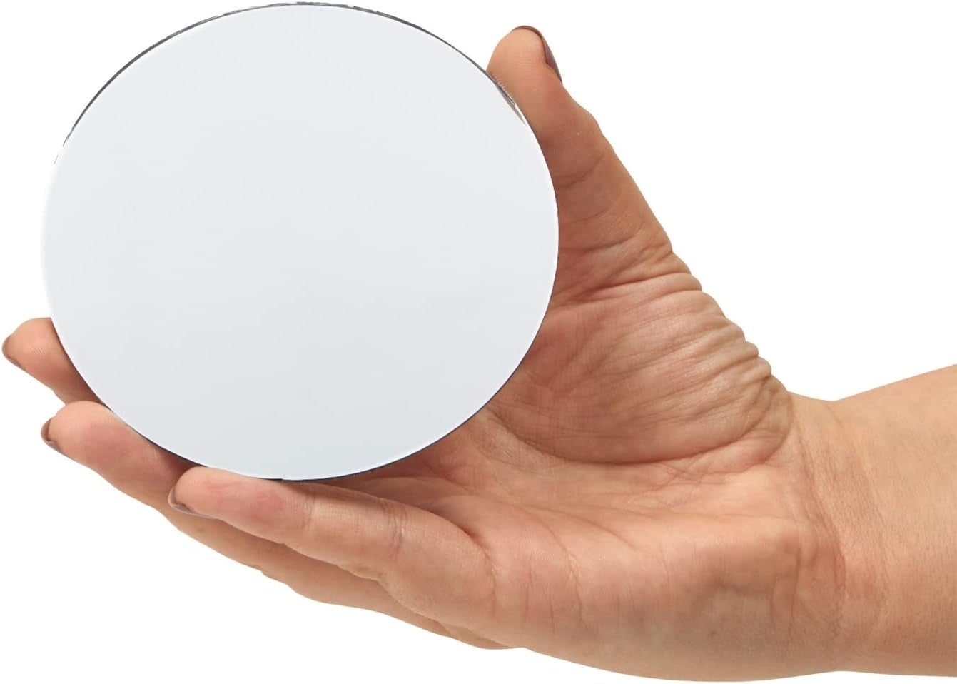 50-Pack of Small round Mirrors for Crafts, 4-Inch Glass Tile Circles for Wall and Table Decor, Mosaics, DIY Home Projects, Decorations, Arts and Crafts Supplies