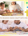 36 Sets Bible Crafts for Kids Wristband Cross Crafts Religious Bead Wristband Kit Christian Faith Jesus Cross Beads DIY Jewelry Making Gifts for VBS Sunday School Supplies Fun Home Activities