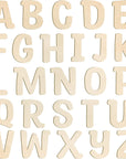 6 Inch Wooden Letters 26Pcs Wooden Alphabet Letter for Crafts Unfinished Wood Letters for Home Wall Decor Kids Arts Painting DIY Learning