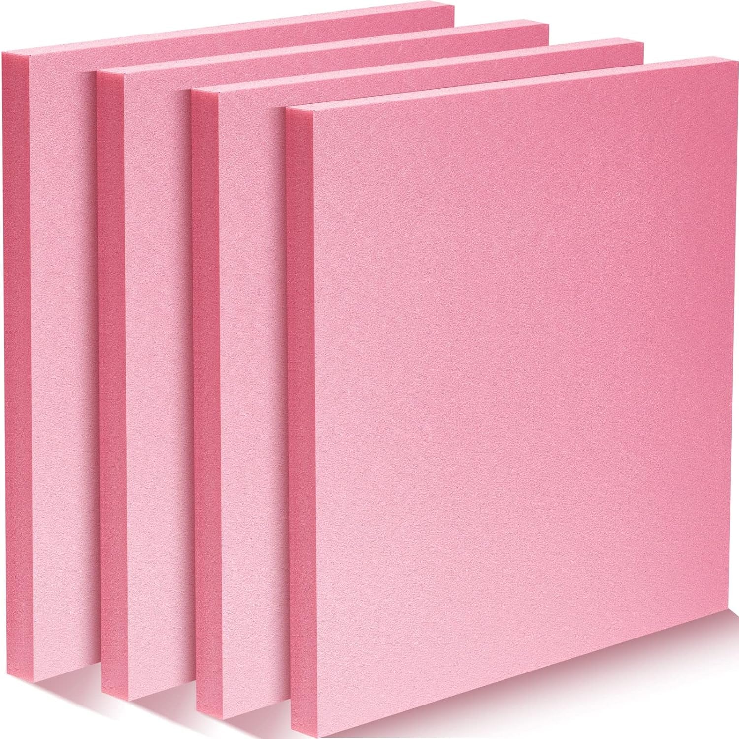 4 Pieces 1' X 1' Pink Insulation Foam 0.79 Inch Thick Polystyrene Rectangles XPS Foam Board Craft Foam for Insulating DIY Modeling Art Supplies
